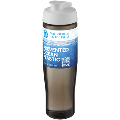 Спортивная бутылка H2O Active® Eco Tempo объемом 700 мл с откидывающейся крышкой, цвет белый, темно-серый - 21044801- Фото №2