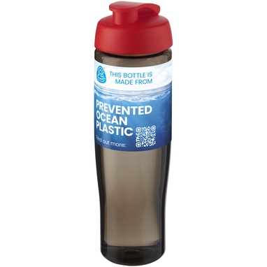Спортивная бутылка H2O Active® Eco Tempo объемом 700 мл с откидывающейся крышкой, цвет красный, темно-серый - 21044821- Фото №2