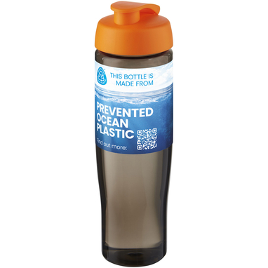 Спортивна пляшка H2O Active® Eco Tempo об'ємом 700 мл з кришкою, що відкидається., колір помаранчевий, темно-сірий - 21044831- Фото №2