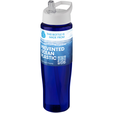 Спортивна пляшка H2O Active® Eco Tempo об'ємом 700 мл з кришкою-носиком, колір білий, синій - 21044903- Фото №2