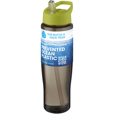 Спортивна пляшка H2O Active® Eco Tempo об'ємом 700 мл з кришкою-носиком, колір лаймовий, темно-сірий - 21044963- Фото №2