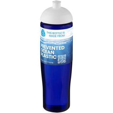 Спортивная бутылка H2O Active® Eco Tempo объемом 700 мл с куполообразной крышкой, цвет белый, cиний - 21045103- Фото №2