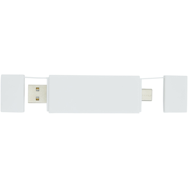 Mulan Двойной USB 2.0-хаб, цвет белый - 12425101- Фото №4