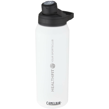 Спортивная бутылка CamelBak® Chute® Mag объемом 1 л из нержавеющей стали с изоляцией, цвет белый - 10071501- Фото №3