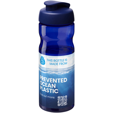 H2O Active® Eco Base Спортивная бутылка объемом 650 мл с откидывающейся крышкой, цвет cиний - 22010052- Фото №2