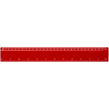 Линейка Refari из переработанного пластика длиной 30 см, цвет красный - 21046821- Фото №3