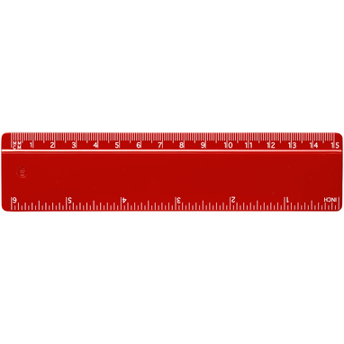 Линейка Refari из переработанного пластика длиной 15 см, цвет красный - 21046721- Фото №3