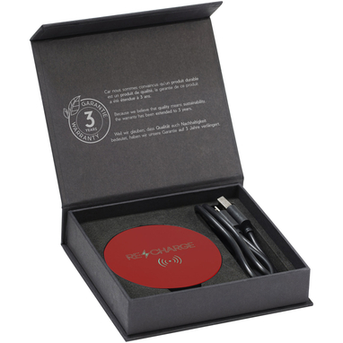 Зарядна станція SCX.design W12 для бездротової зарядки, з пдсвіткою логотипу, колір червоний - 2PX05021- Фото №3 Зарядна станція SCX.design W12 для бездротової зарядки, з пдсвіткою логотипу, колір червоний - 2PX05021- Фото №3