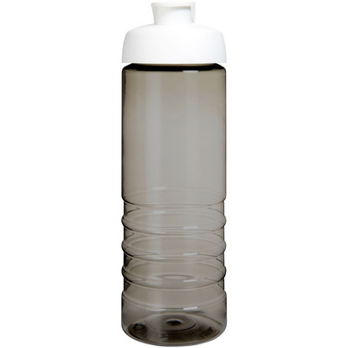 Спортивная бутылка H2O Active® Eco Treble объемом 750 мл с куполообразной крышкой, цвет темно-серый, белый - 21047901- Фото №3