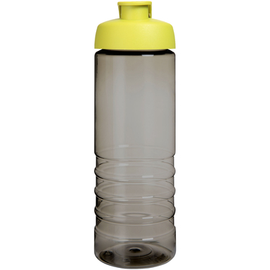 Спортивная бутылка H2O Active® Eco Treble объемом 750 мл с куполообразной крышкой, цвет темно-серый, лайм - 21047902- Фото №3