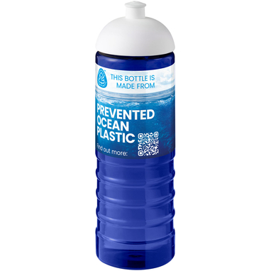 H2O Active® Eco Treble спортивная бутылка объемом 750 мл с куполообразной крышкой, цвет cиний, белый - 21048005- Фото №2