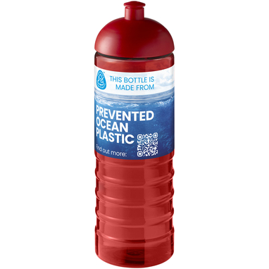 H2O Active® Eco Treble спортивная бутылка объемом 750 мл с куполообразной крышкой, цвет красный, красный - 21048021- Фото №2