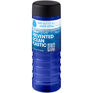 H2O Active® Eco Treble 750 мл пляшка для води, колір синій, суцільний чорний - 21048104- Фото №2