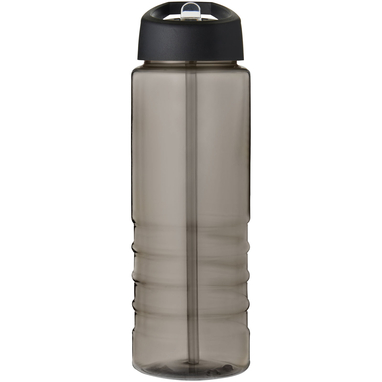 Спортивная бутылка H2O Active® Eco Treble объемом 750 мл с куполообразной крышкой, цвет темно-серый, сплошной черный - 21048200- Фото №3