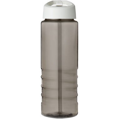 Спортивная бутылка H2O Active® Eco Treble объемом 750 мл с куполообразной крышкой, цвет темно-серый, белый - 21048201- Фото №3