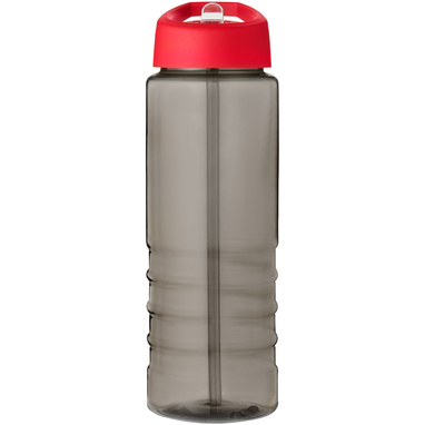 Спортивная бутылка H2O Active® Eco Treble объемом 750 мл с куполообразной крышкой, цвет темно-серый, красный - 21048202- Фото №3