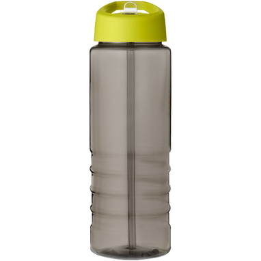 Спортивная бутылка H2O Active® Eco Treble объемом 750 мл с куполообразной крышкой, цвет темно-серый, лайм - 21048209- Фото №3