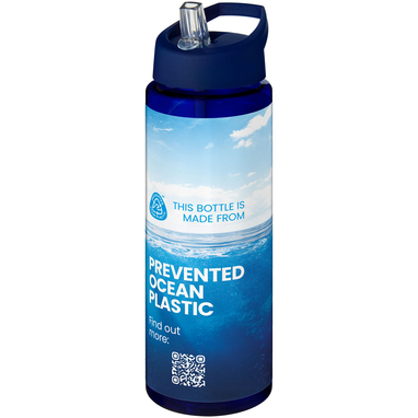 Спортивна пляшка H2O Active® Eco Vibe об'ємом 850 мл з кришкою-носиком, колір синій - 21048604- Фото №2