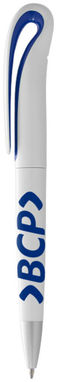 Кулькова ручка Swansea, колір білий, яскраво-синій - 10630906- Фото №2