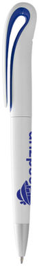 Шариковая ручка Swansea, цвет белый, ярко-синий - 10631006- Фото №2