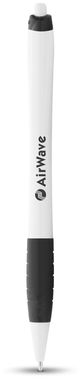 Шариковая ручка Santa Monica, цвет белый, сплошной черный - 10639600- Фото №2