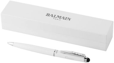 Шариковая ручка-стилус, цвет белый - 10640801- Фото №2
