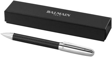 Ручка-роллер со стилусом, цвет сплошной черный, серебряный - 10641200- Фото №7