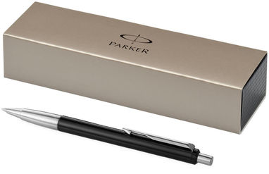 Шариковая ручка  Parker Vector, цвет сплошной черный, серебряный - 10648001- Фото №1