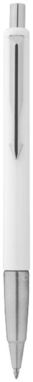 Шариковая ручка Vector, цвет белый, серебряный - 10648002- Фото №4