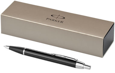 Шариковая ручка Parker IM, цвет сплошной черный, серебряный - 10648601- Фото №5
