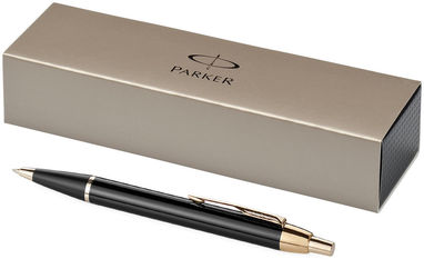 Шариковая ручка Parker IM, цвет сплошной черный, золотой - 10648602- Фото №5