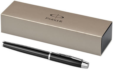 Ручка-роллер Parker IM, цвет сплошной черный, серебряный - 10648701- Фото №5