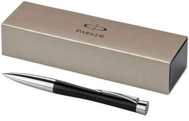 Шариковая ручка Urban, цвет сплошной черный, серебряный - 10648900- Фото №5