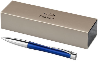 Кулькова ручка Urban, колір синій, срібний - 10648901- Фото №5
