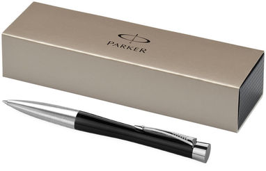 Шариковая ручка Urban, цвет сплошной черный, хром - 10648903- Фото №1