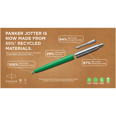 Кулькова ручка Parker Jotter Recycled, колір білий - 10782301- Фото №8