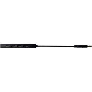 Концентратор USB 2.0 Rise RCS из переработанного алюминия, цвет черный - 12434490- Фото №9