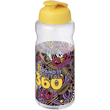 Спортивна пляшка H2O Active® Big Base об’ємом 1 літр, колір жовтий - 21017511- Фото №2