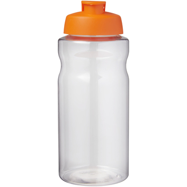 Спортивная бутылка H2O Active® Big Base объемом 1 литр с откидной крышкой, цвет оранжевый - 21017531- Фото №3