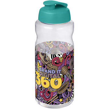 Спортивна пляшка H2O Active® Big Base об’ємом 1 літр, колір блакитний - 21017551- Фото №2