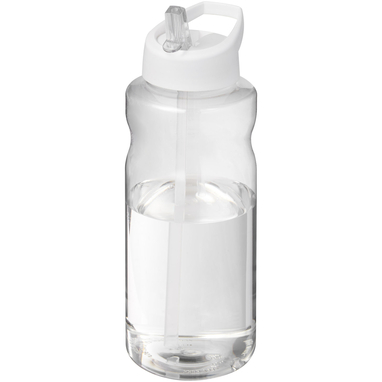 Спортивная бутылка H2O Active® Big Base емкостью 1 литр с крышкой с носиком, цвет белый - 21017601- Фото №1