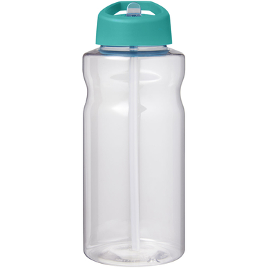 Спортивная бутылка H2O Active® Big Base емкостью 1 литр с крышкой с носиком, цвет голубой - 21017651- Фото №3
