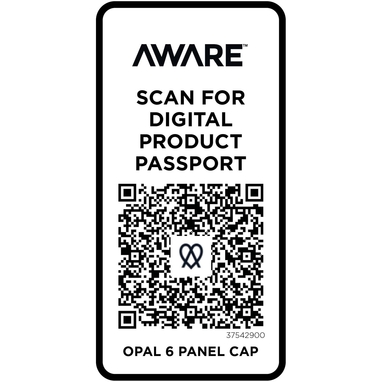 Opal с 6 панелями Aware™ кепка из переработанных материалов, цвет сплошной черный - 37542900- Фото №5