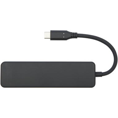 Мультимедийный адаптер Loop RCS из переработанного пластика USB 2.0-3.0 с портом HDMI, цвет черный - 12436890- Фото №4