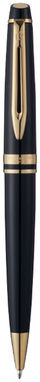 Шариковая ручка Expert, цвет сплошной черный, золотой - 10650500- Фото №4