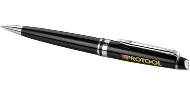 Кулькова ручка Expert, колір суцільний чорний, срібний - 10650504- Фото №2