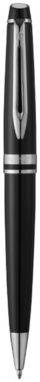 Кулькова ручка Expert, колір суцільний чорний, срібний - 10650504- Фото №4