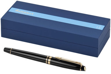 Ручка-роллер Expert, колір суцільний чорний, золотий - 10650601- Фото №1