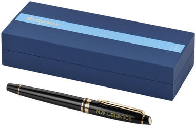 Ручка-роллер Expert, цвет сплошной черный, золотой - 10650601- Фото №2