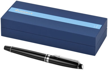Перьевая ручка Expert, цвет сплошной черный, хром - 10650700- Фото №1